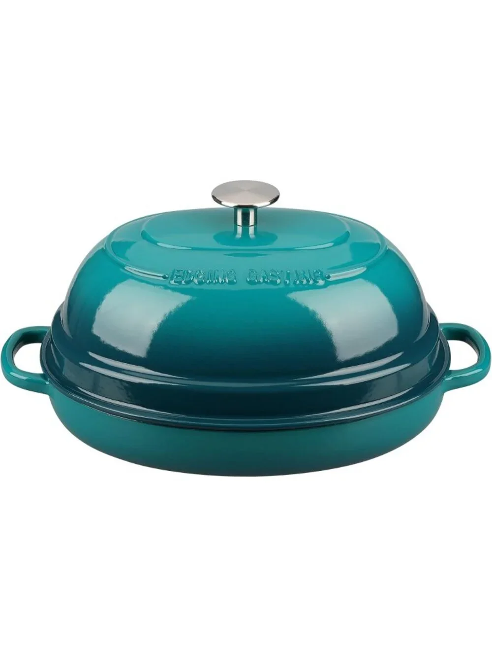 Darkcyan 6QT Oval Cast Iron Dutch Oven Pot with Lid Bread Dutch Oven Baking Pan